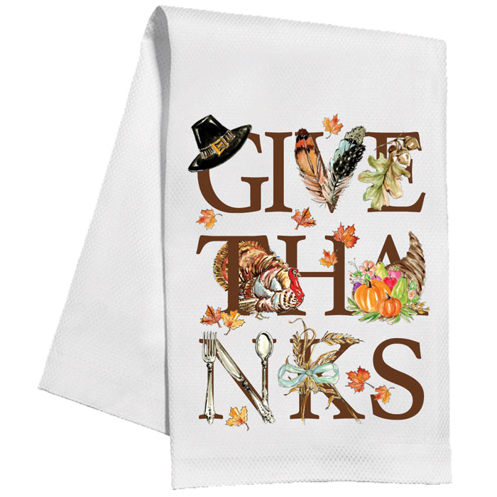 Festive Give Thanks Kitchen Towel