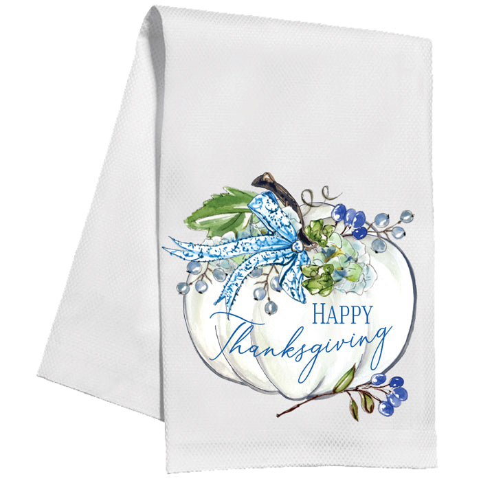 Autumn Feast Happy Thanksgiving Kitchen Towel