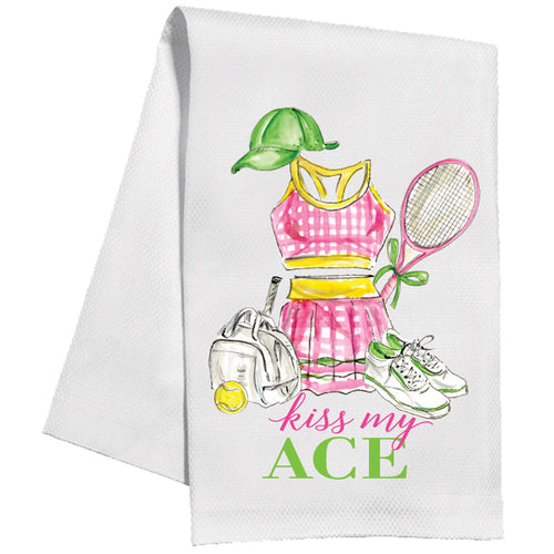 Kiss My Ace Tennis Tennis Outfit Kitchen Towel