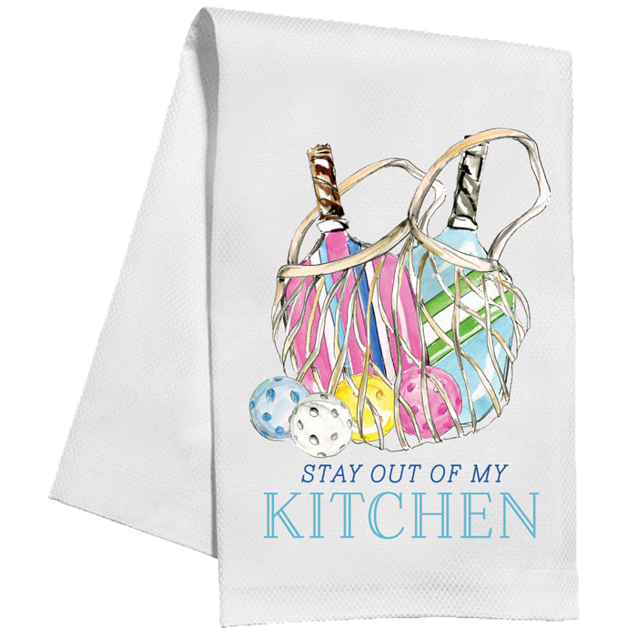 Stay Out Of My Kitchen Pickleball Net Kitchen Towel