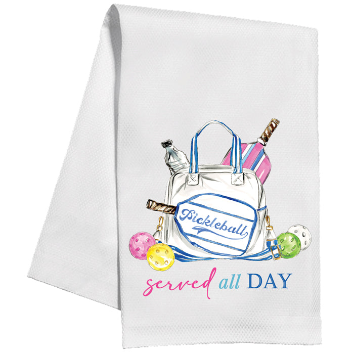 Pickleball Served All Day Kitchen Towel