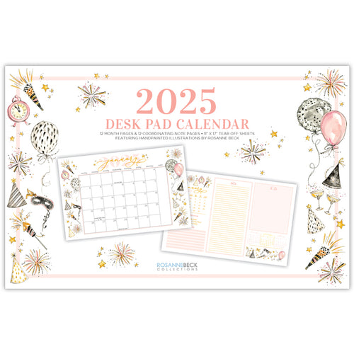 2025 Desk Pad Calendar | Watercolor Icons