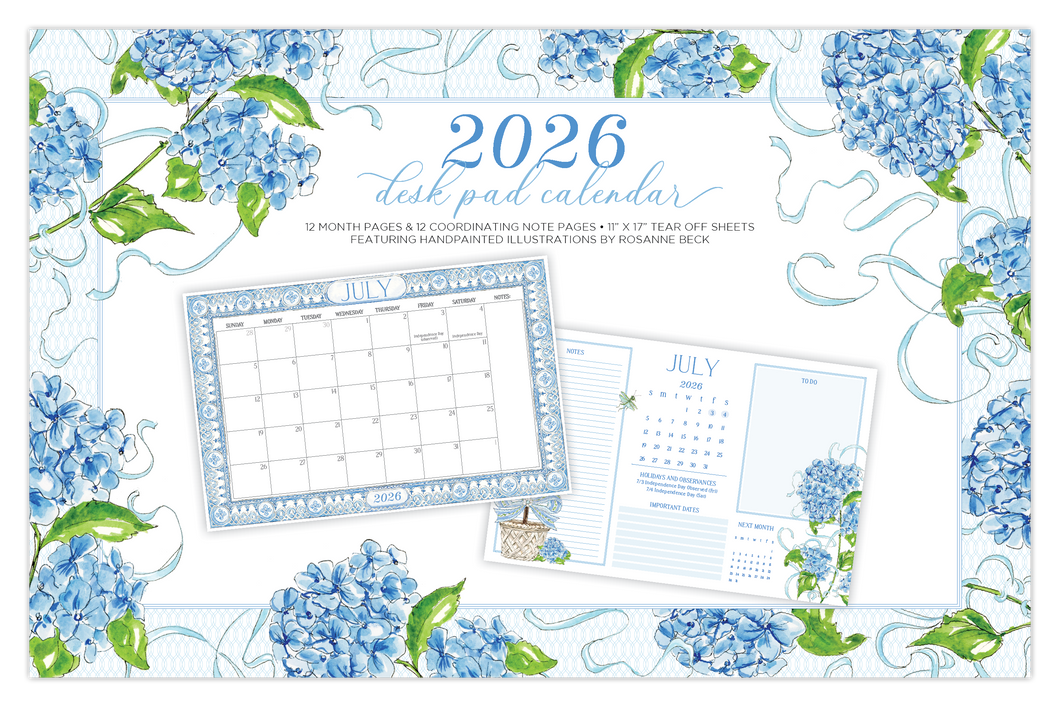 2026 Desk Pad Calendar  | Garden Party