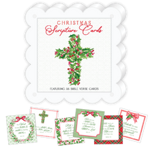 Load image into Gallery viewer, Christmas Holly Scripture Card Set
