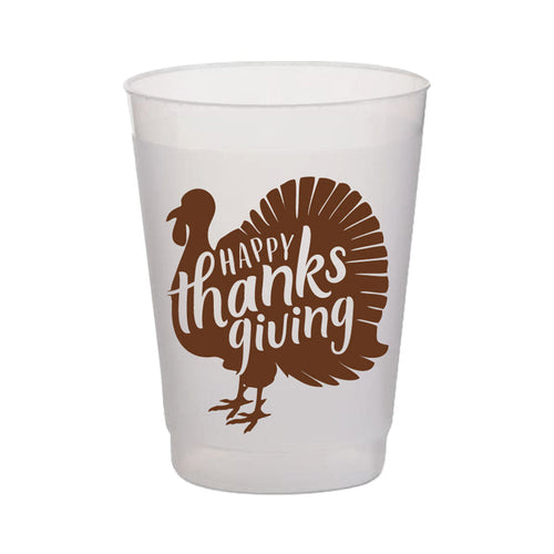 Happy Thanksgiving Turkey Frost Flex Cup