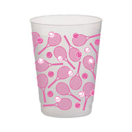 Pink Tennis Racket Frost Flex Cups