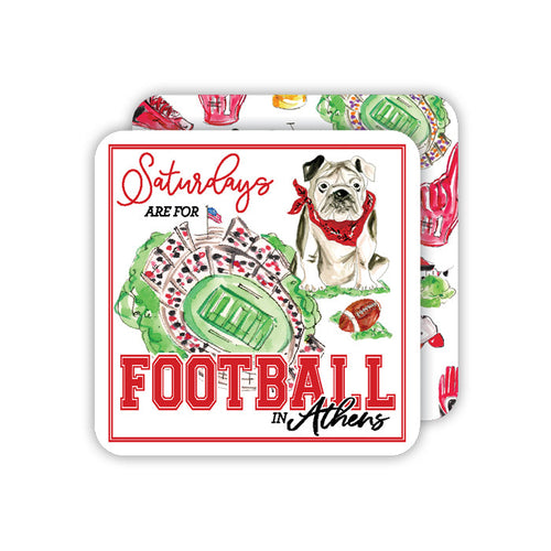 "Saturdays are for football in Athens" Paper Coasters