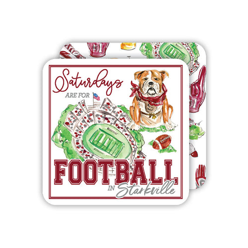 "Saturdays are for Football in Starkville" Paper Coasters