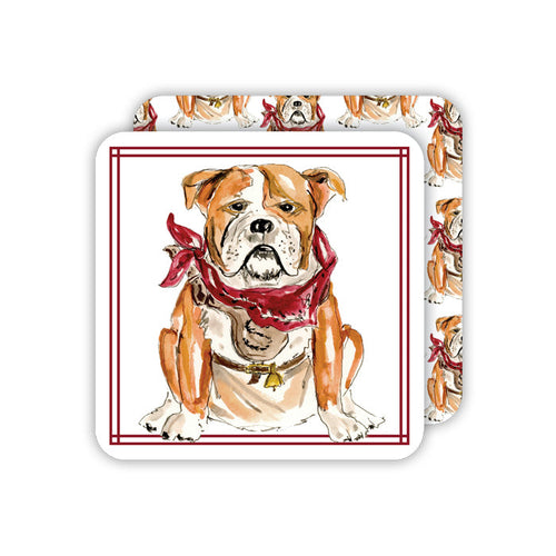 Maroon Bulldog Paper Coasters