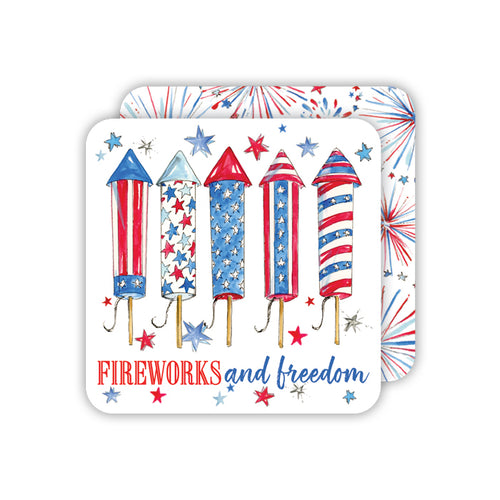 Patriotic Rockets Fireworks And Freedom Square Coaster – RosanneBECK ...