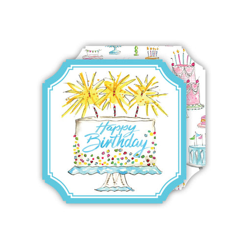 Happy Birthday Cake And Candles Ticket Coaster