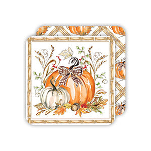 Festive Bamboo and Gourds Square Coasters