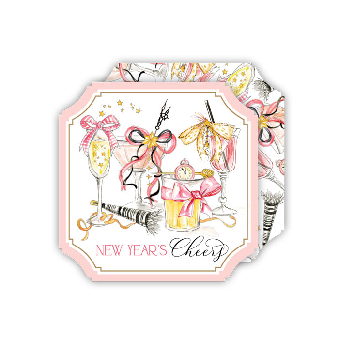New Year Cheers New Year Cocktails Ticket Coasters