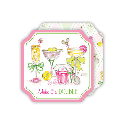 Tennis Cocktails Make It A Double Ticket Coasters