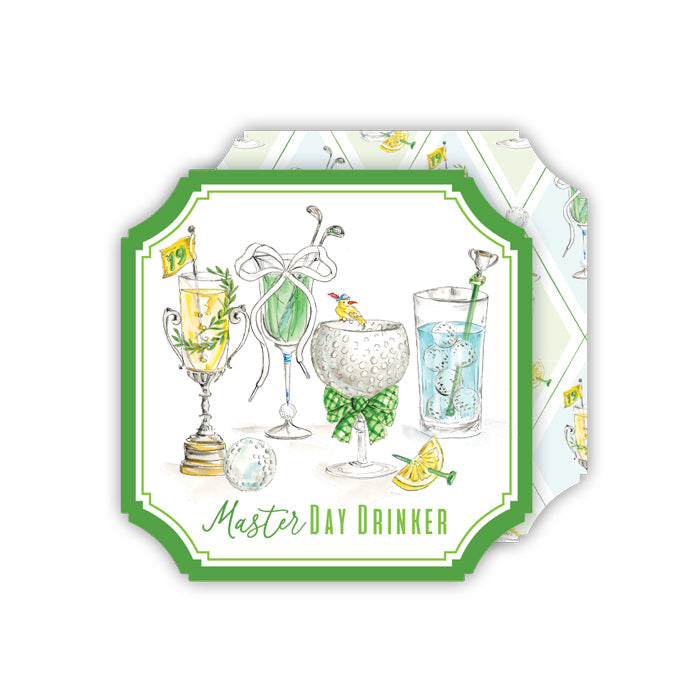 Golf Cocktails Master Day Drinker Coasters