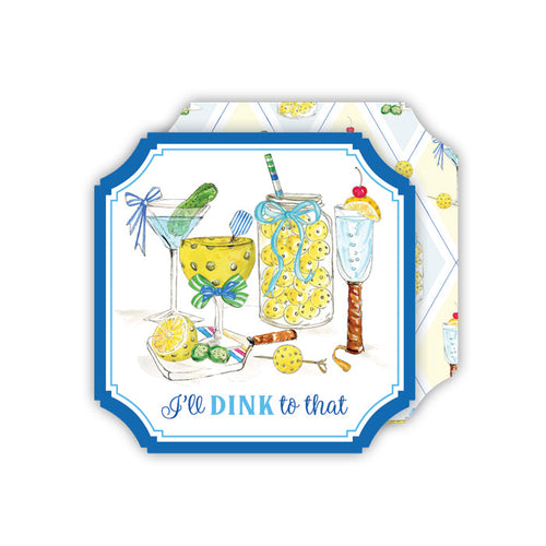 Pickleball Cocktails I'll Dink To That Ticket Coasters