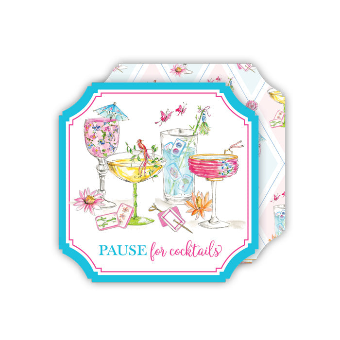 Mahjong Cocktails Pause For Cocktails Ticket Coasters