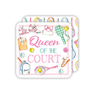 Queen of the Court Tennis Die-Cut Coasters