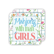 Mahjong With Mah Girls Die-Cut Coasters