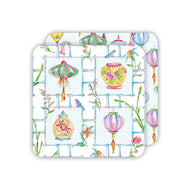 Mahjong Lantern & Ginger Jar Die-Cut Coasters