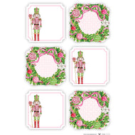 Pink Peppermint Nutcracker Die-Cut Stickers