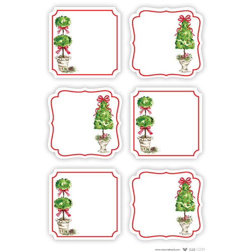 Traditional Pine Topiaries Die-Cut Sticker Sheet