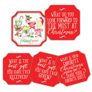 Christmas Spirits Cocktails Conversation Coasters