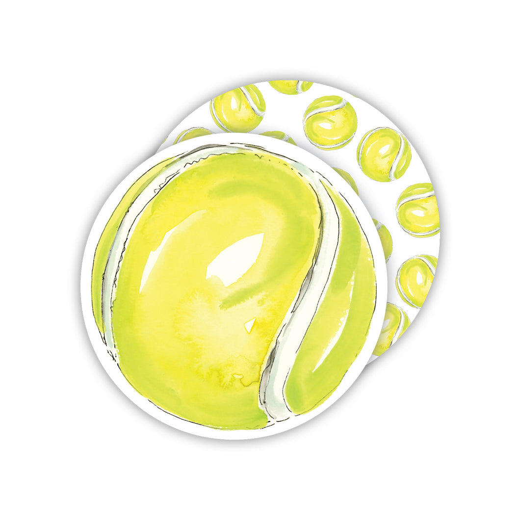 Hand Painted Tennis Ball Round Coasters