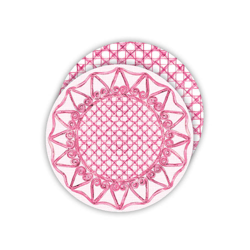 Pink Cane Paper Coasters