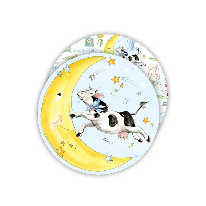 The Cow Jumped over the Moon Round Coasters