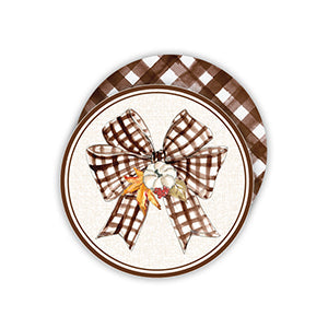 Festive Bow and Gourd Round Coasters