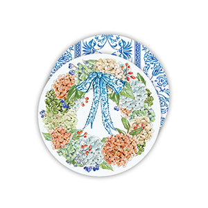 Autumn Feast Hydrangea Wreath Round Coasters