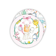 Tennis Whites Round Coasters