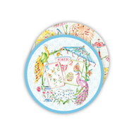 Mahjong Parasol & Peacock Round Coasters