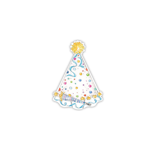 Hand Painted Colorful Party Hat Cup Accent