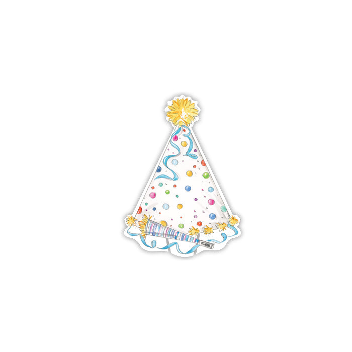 Hand Painted Colorful Party Hat Cup Accent