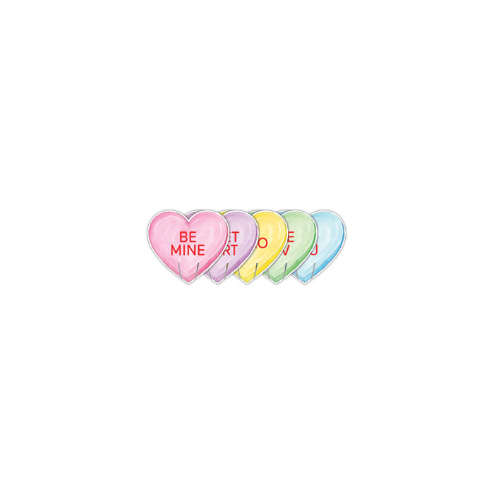 Colorful Candy Conversation Hearts Cup Accent