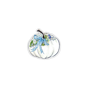 Autumn Feast Pumpkin With Blue Bow Die-Cut Cup Accents