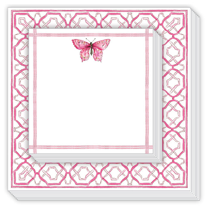Pink Butterfly Notepad Duo