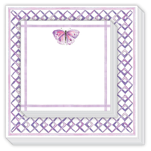 Lavender Butterfly Notepad Duo