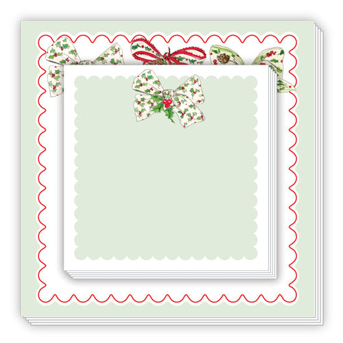 Red & Green Christmas Bows Notepad Duo