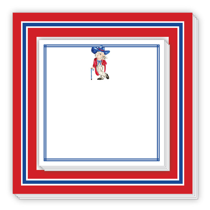Rebel Red And Blue Border Notepad Duo