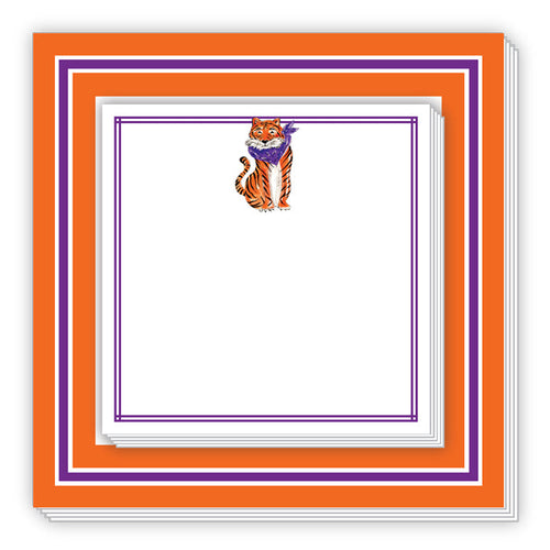 Orange & Purple Tiger Notepad Duo