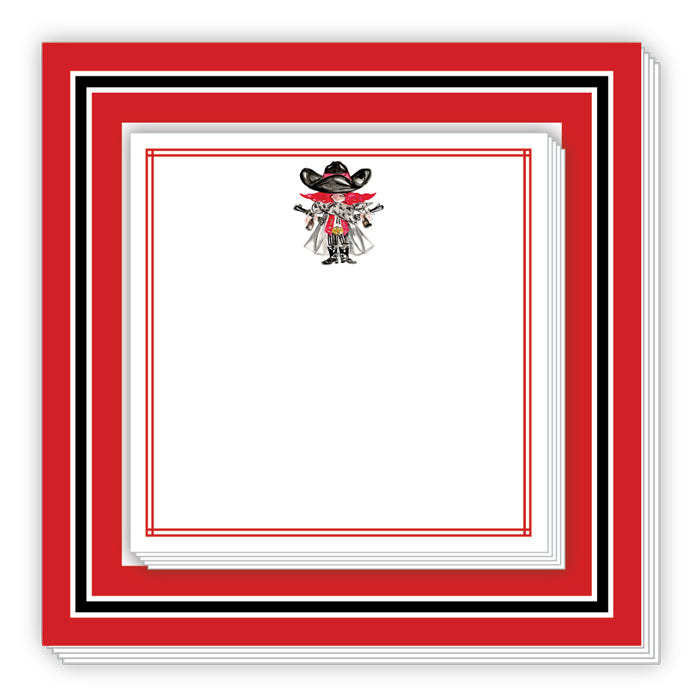 Raider with Red and Black Boarder Notepad Duo