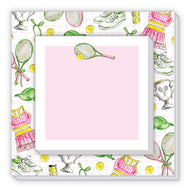 Tennis Outfit and Icons Pink and Green Notepad Duo