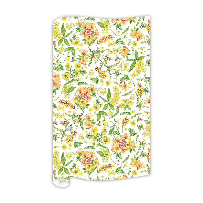 Hand Painted Green Botanical Garden Wrapping Paper