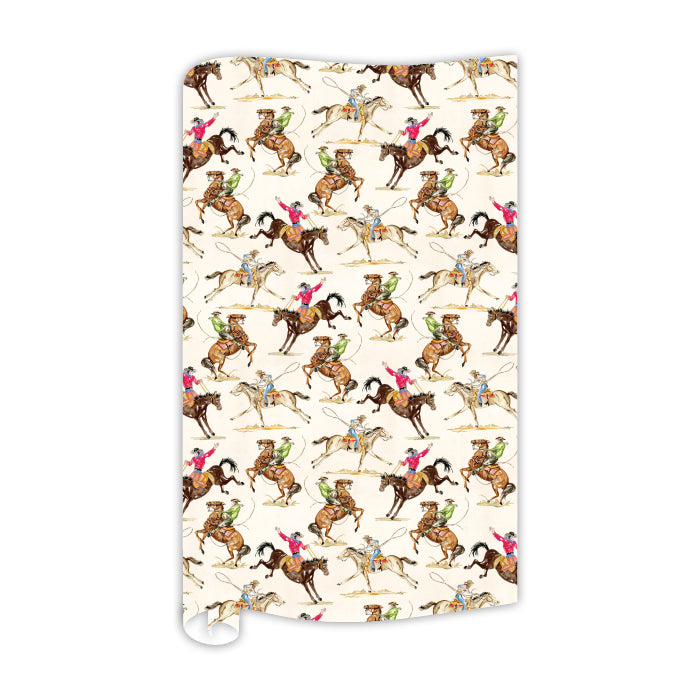 Hand Painted Working Cowboys Wrapping Paper