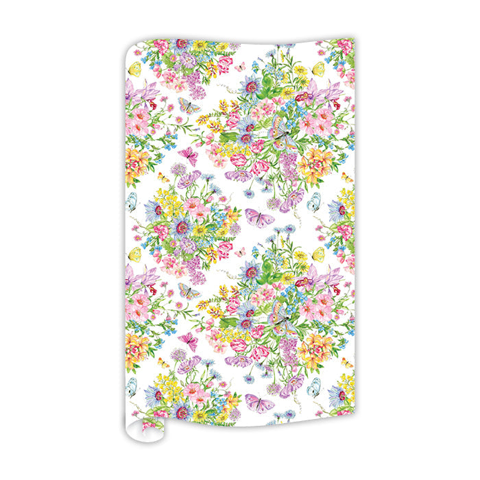 Hand Painted Botanical Garden Wrapping Paper