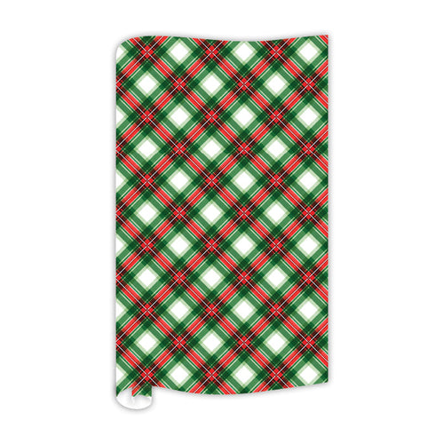 Traditional Pine Plaid Gift Wrap