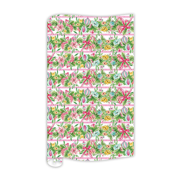 Vintage Pink Garland Gift Wrap